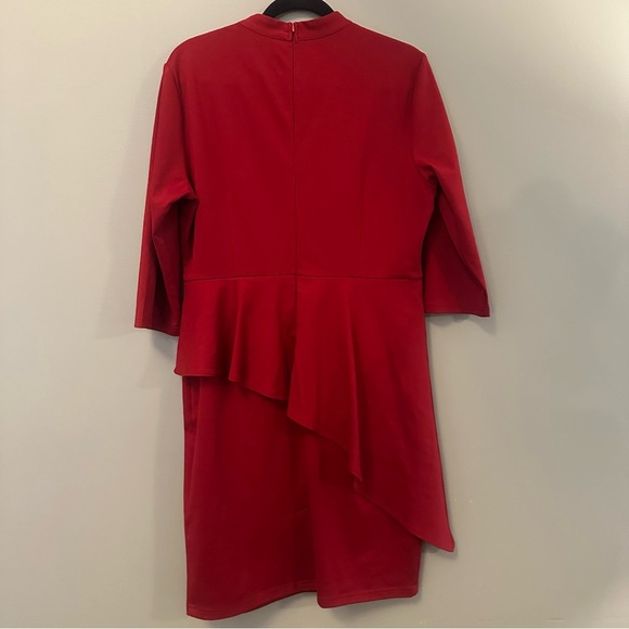 VFshow Georgeous Red Peplum Classy Curvy Special Occasion Dress 2XL - Picture 3 of 5